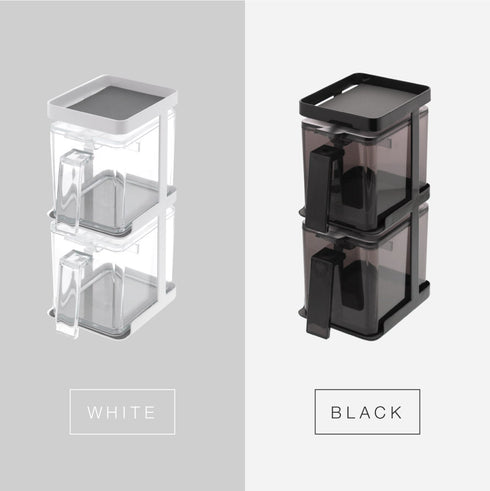 調味料ストッカー 2個&ラック3段 セット スリム タワー.|s13